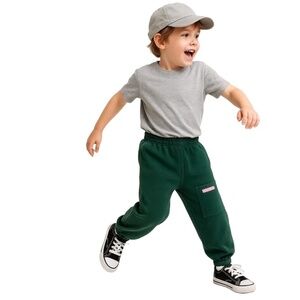 Mickey Co Green Elastic Waistband and Cuffs Side Pocket Jogger Pants Size 5‎